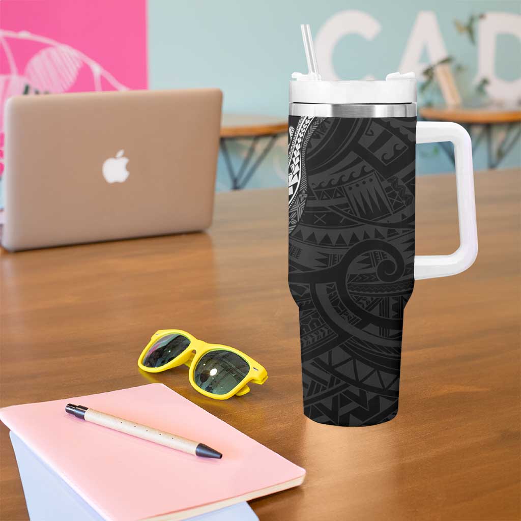 Monotone Polynesian Starfish Unique Pattern Tumbler With Handle LT01 - Polynesian Pride