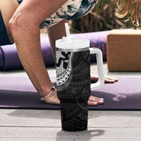 Monotone Polynesian Starfish Unique Pattern Tumbler With Handle LT01 - Polynesian Pride