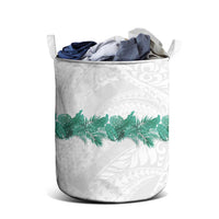 Hawaii Tropical Leaves Laundry Basket Polynesian Pattern