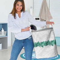 Hawaii Tropical Leaves Laundry Basket Polynesian Pattern