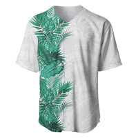 Hawaii Tropical Leaves Baseball Jersey Polynesian Pattern LT01 White - Polynesian Pride