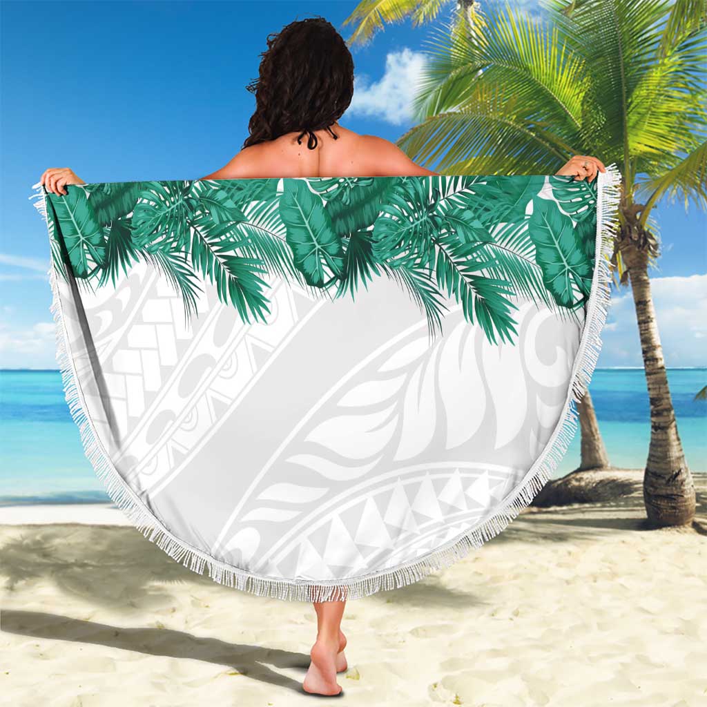Hawaii Tropical Leaves Beach Blanket Polynesian Pattern