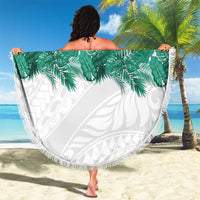 Hawaii Tropical Leaves Beach Blanket Polynesian Pattern