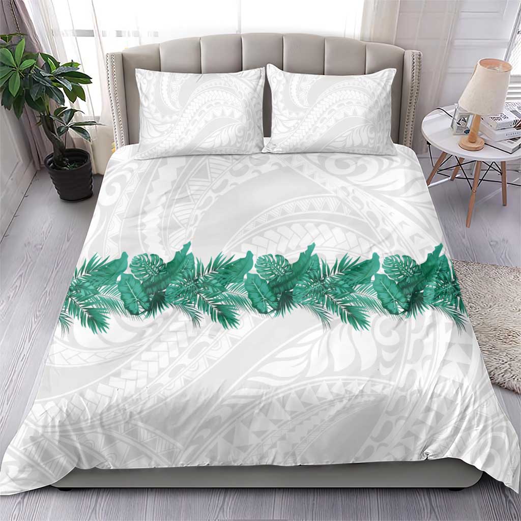 Hawaii Tropical Leaves Bedding Set Polynesian Pattern