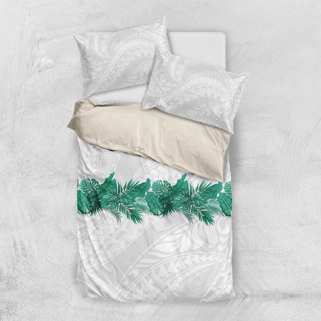 Hawaii Tropical Leaves Bedding Set Polynesian Pattern
