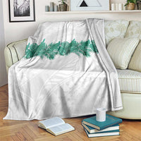 Hawaii Tropical Leaves Blanket Polynesian Pattern LT01 White - Polynesian Pride