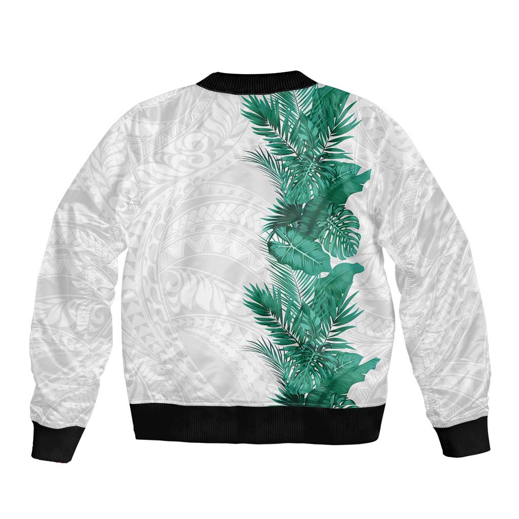 Hawaii Tropical Leaves Bomber Jacket Polynesian Pattern LT01 - Polynesian Pride