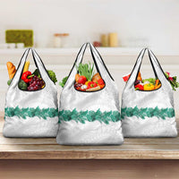 Hawaii Tropical Leaves Grocery Bag Polynesian Pattern