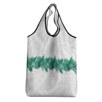 Hawaii Tropical Leaves Grocery Bag Polynesian Pattern