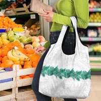 Hawaii Tropical Leaves Grocery Bag Polynesian Pattern
