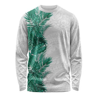 Hawaii Tropical Leaves Long Sleeve Shirt Polynesian Pattern