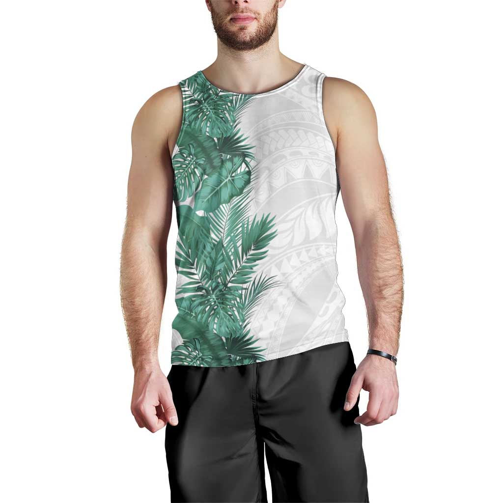 Hawaii Tropical Leaves Men Tank Top Polynesian Pattern LT01 - Polynesian Pride