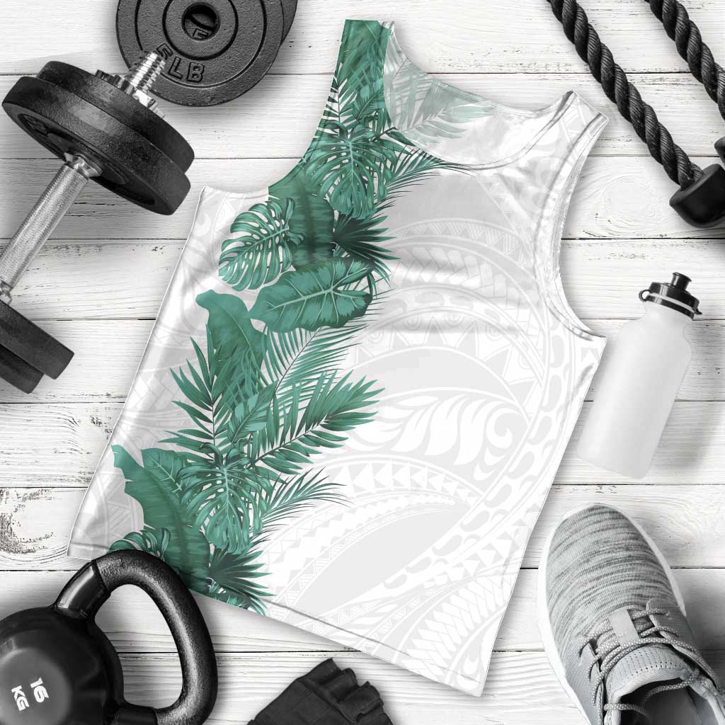 Hawaii Tropical Leaves Men Tank Top Polynesian Pattern LT01 - Polynesian Pride
