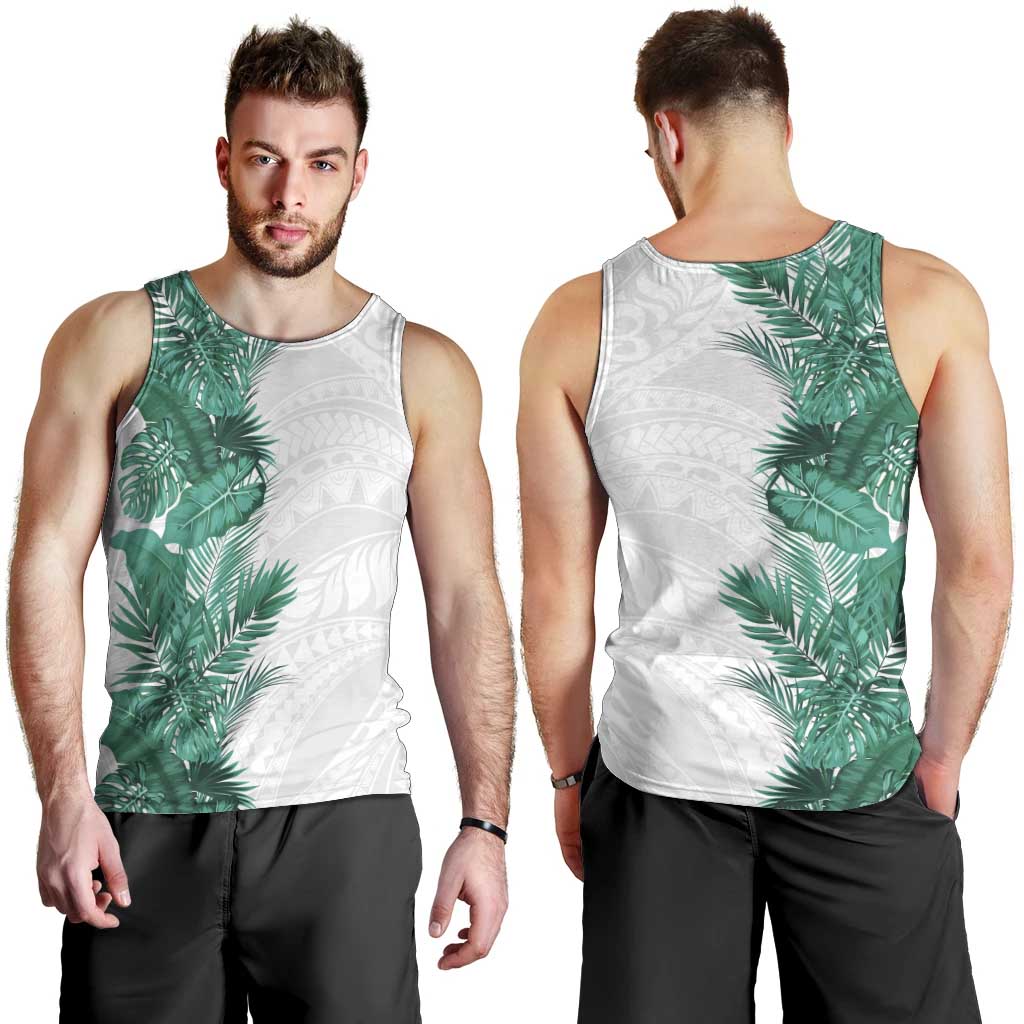 Hawaii Tropical Leaves Men Tank Top Polynesian Pattern LT01 - Polynesian Pride