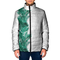 Hawaii Tropical Leaves Padded Jacket Polynesian Pattern