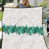 Hawaii Tropical Leaves Quilt Polynesian Pattern LT01 White - Polynesian Pride