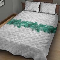 Hawaii Tropical Leaves Quilt Bed Set Polynesian Pattern
