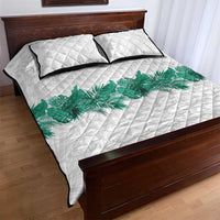 Hawaii Tropical Leaves Quilt Bed Set Polynesian Pattern