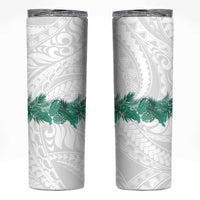 Hawaii Tropical Leaves Skinny Tumbler Polynesian Pattern