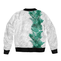 Hawaii Tropical Leaves Sleeve Zip Bomber Jacket Polynesian Pattern LT01 - Polynesian Pride