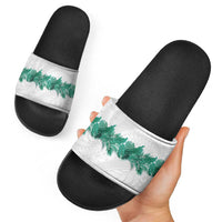 Hawaii Tropical Leaves Slide Sandals Polynesian Pattern LT01 - Polynesian Pride