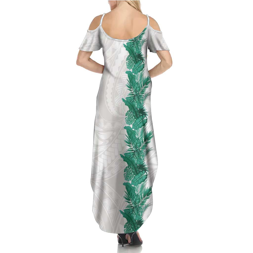 Hawaii Tropical Leaves Summer Maxi Dress Polynesian Pattern LT01 - Polynesian Pride