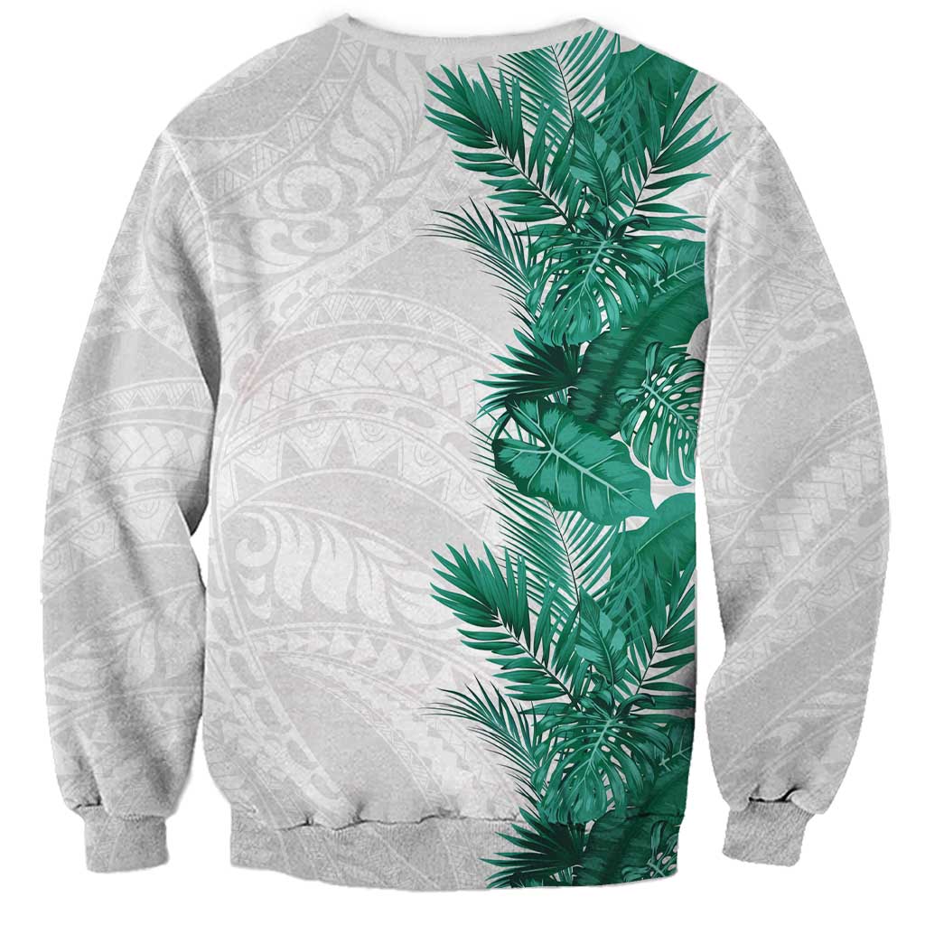 Hawaii Tropical Leaves Sweatshirt Polynesian Pattern