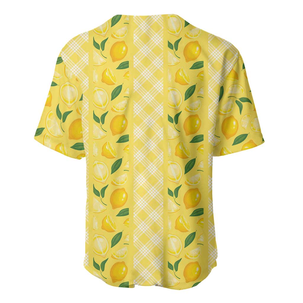 Hawaii Lemon Palaka Baseball Jersey Striped Stylized