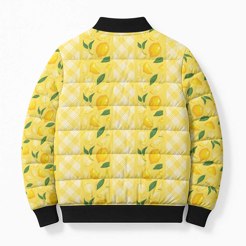 Hawaii Lemon Palaka Bomber Puffer Jacket Striped Stylized LT01 - Polynesian Pride