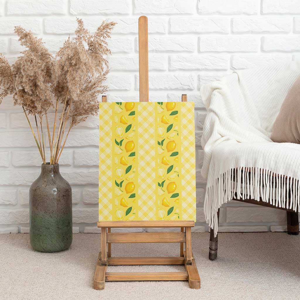 Hawaii Lemon Palaka Canvas Wall Art Striped Stylized LT01 - Polynesian Pride