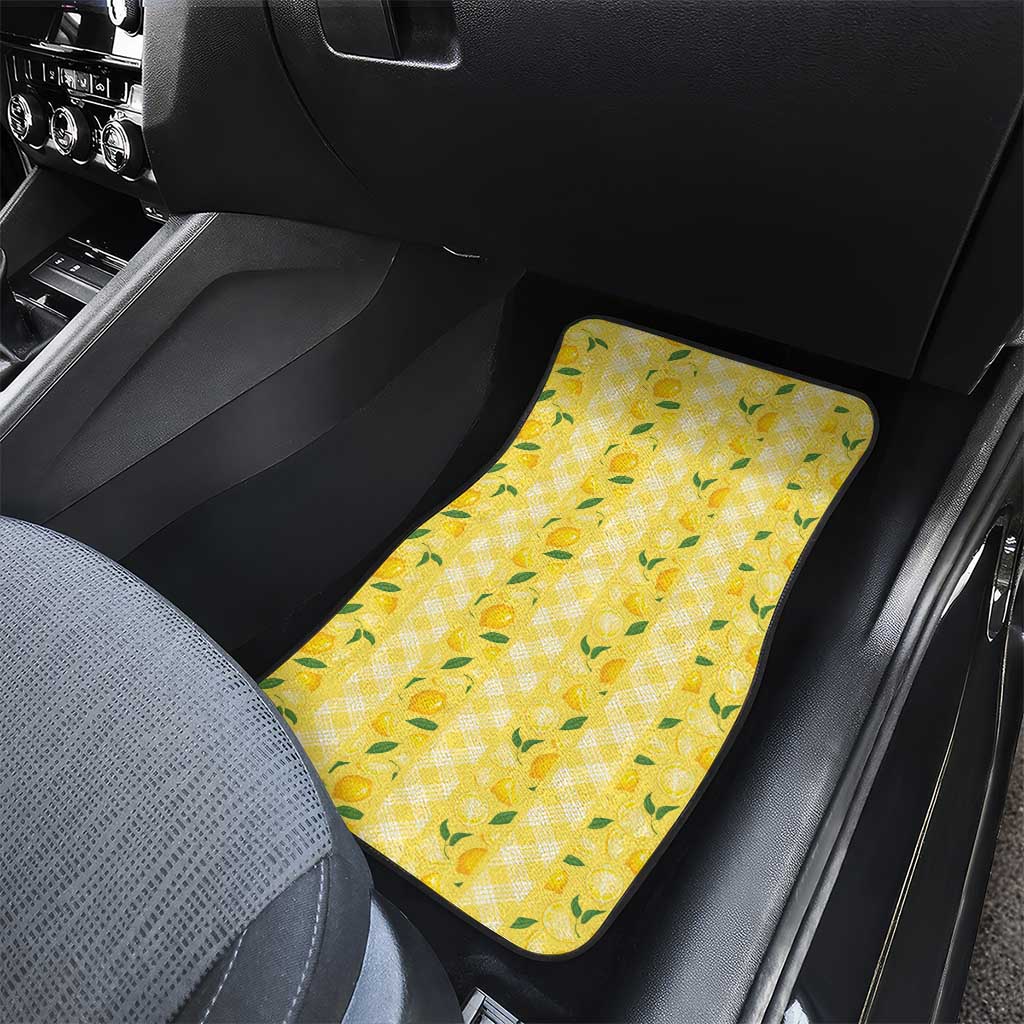 Hawaii Lemon Palaka Car Mats Striped Stylized