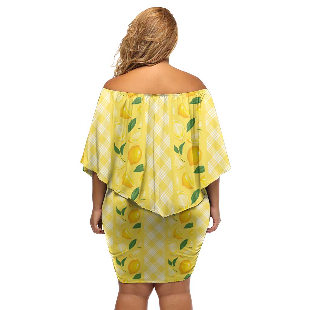 Hawaii Lemon Palaka Family Matching Off Shoulder Short Dress and Hawaiian Shirt Striped Stylized LT01 - Polynesian Pride