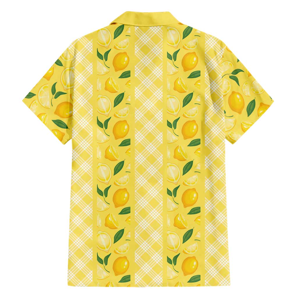 Hawaii Lemon Palaka Family Matching Tank Maxi Dress and Hawaiian Shirt Striped Stylized LT01 - Polynesian Pride