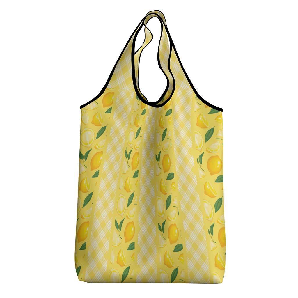 Hawaii Lemon Palaka Grocery Bag Striped Stylized