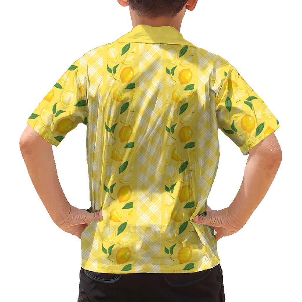 Hawaii Lemon Palaka Kid Hawaiian Shirt Striped Stylized LT01 - Polynesian Pride
