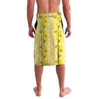 Hawaii Lemon Palaka Lavalava Striped Stylized
