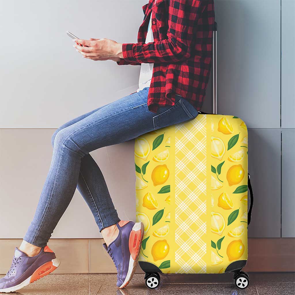 Hawaii Lemon Palaka Luggage Cover Striped Stylized