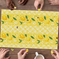 Hawaii Lemon Palaka Puzzle Striped Stylized