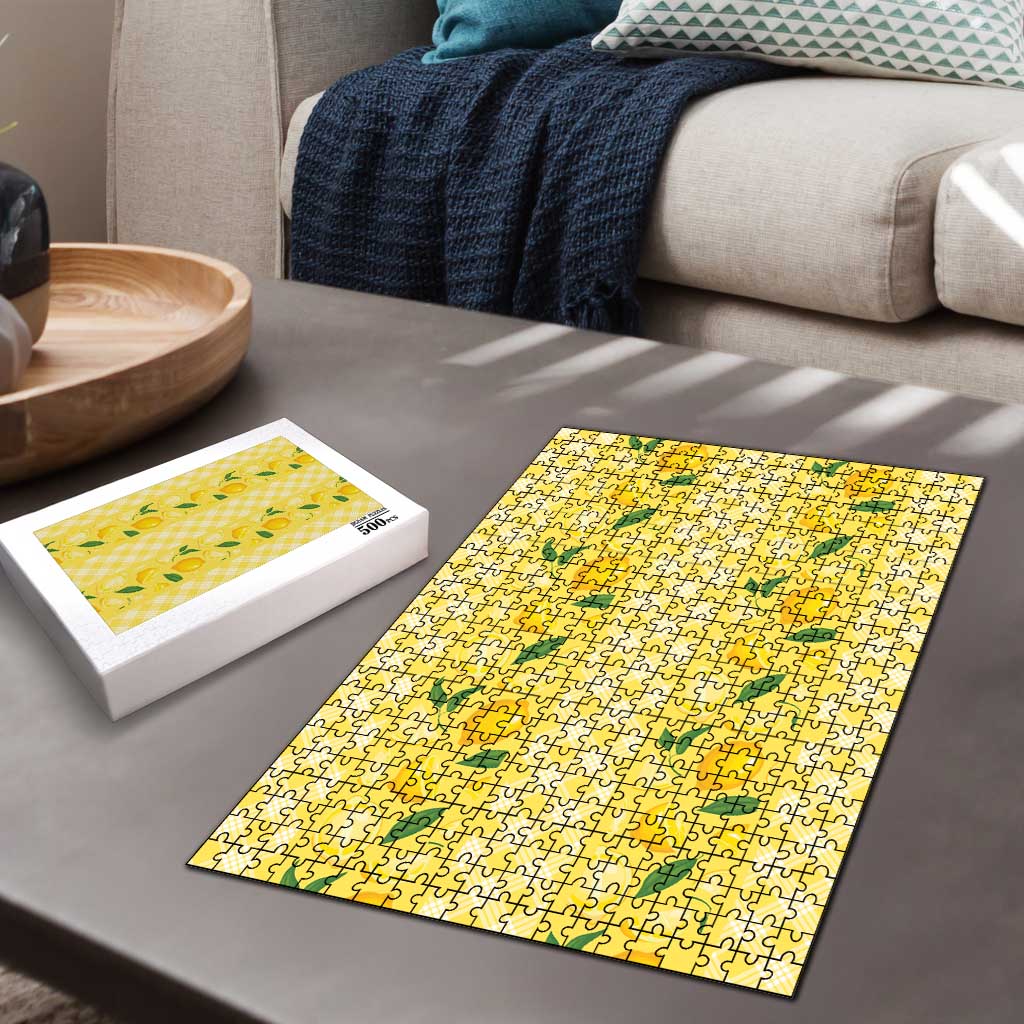 Hawaii Lemon Palaka Puzzle Striped Stylized