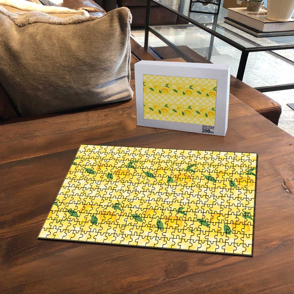 Hawaii Lemon Palaka Puzzle Striped Stylized