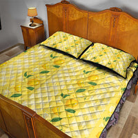 Hawaii Lemon Palaka Quilt Bed Set Striped Stylized LT01 - Polynesian Pride
