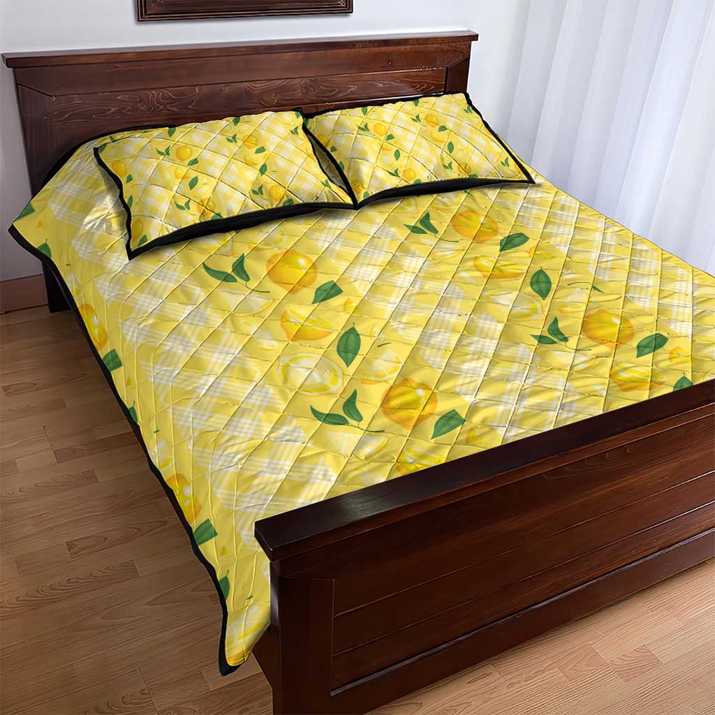 Hawaii Lemon Palaka Quilt Bed Set Striped Stylized LT01 - Polynesian Pride