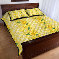 Hawaii Lemon Palaka Quilt Bed Set Striped Stylized LT01 - Polynesian Pride