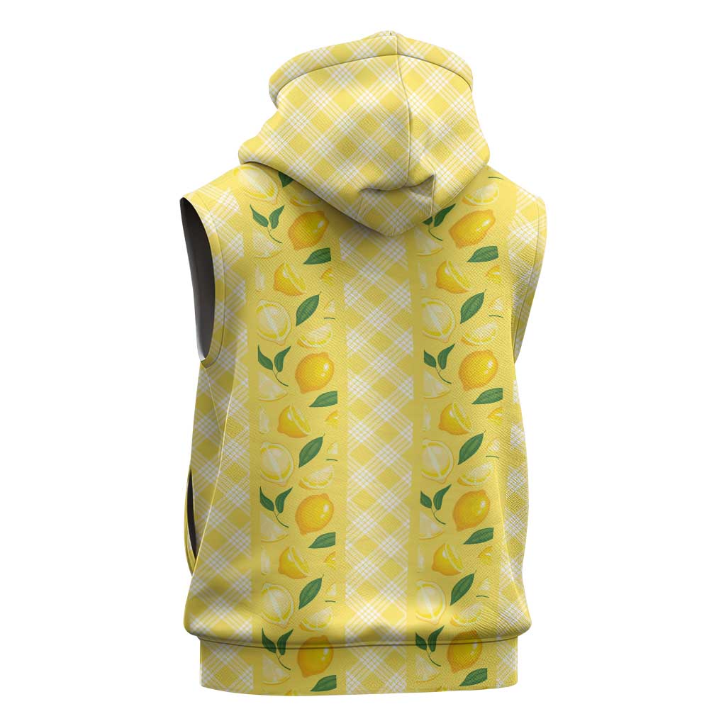 Hawaii Lemon Palaka Sleeveless Hoodie Striped Stylized LT01 - Polynesian Pride