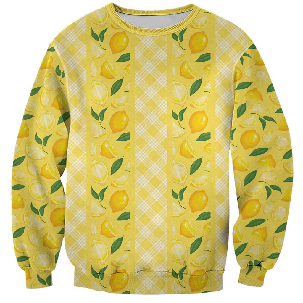 Hawaii Lemon Palaka Sweatshirt Striped Stylized