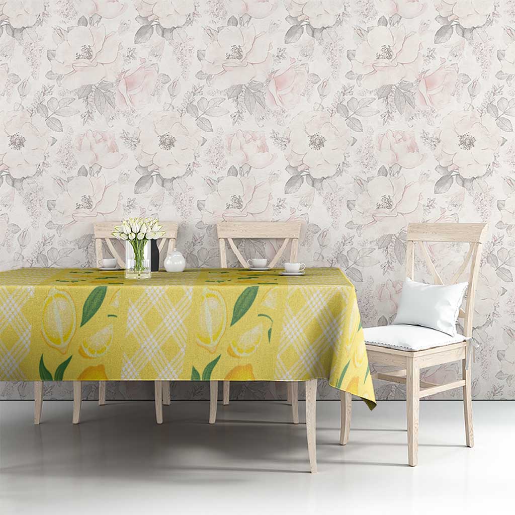 Hawaii Lemon Palaka Tablecloth Striped Stylized LT01 - Polynesian Pride