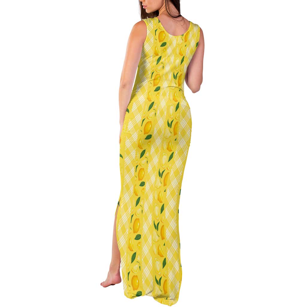Hawaii Lemon Palaka Tank Maxi Dress Striped Stylized LT01 - Polynesian Pride
