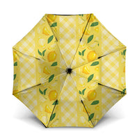 Hawaii Lemon Palaka Umbrella Striped Stylized LT01 One Size Folded 11.42 inch Opened Diameter 37.4 inch Yellow - Polynesian Pride