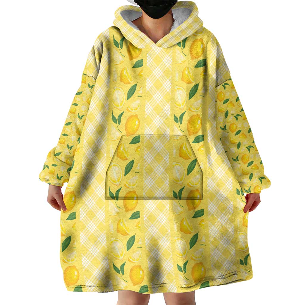 Hawaii Lemon Palaka Wearable Blanket Hoodie Striped Stylized LT01 - Polynesian Pride