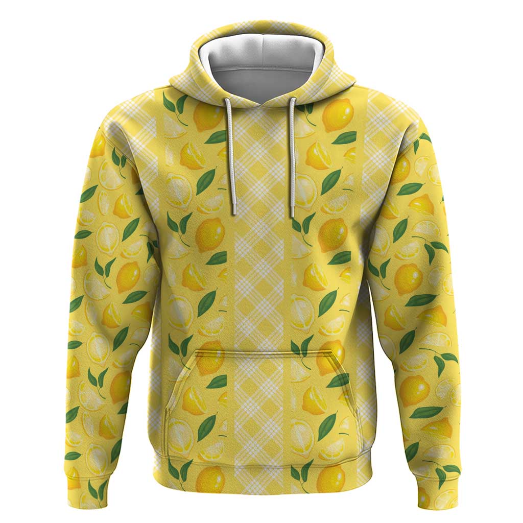 Hawaii Lemon Palaka Zip Hoodie Striped Stylized LT01 Pullover Hoodie Yellow - Polynesian Pride